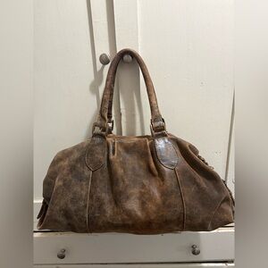 Brown Leather Slouchy Handbag
